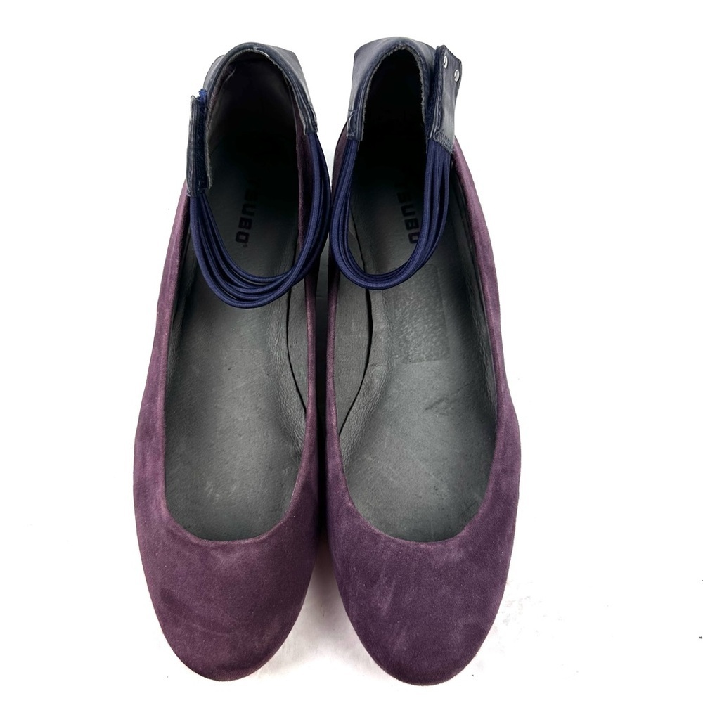 Tsubo Gylda Flats 10 Purple Suede Blue‎ Ankle Strap Comfort Womens
